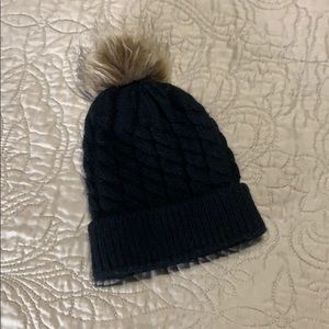 Baby, toddler girl's beanie with fur